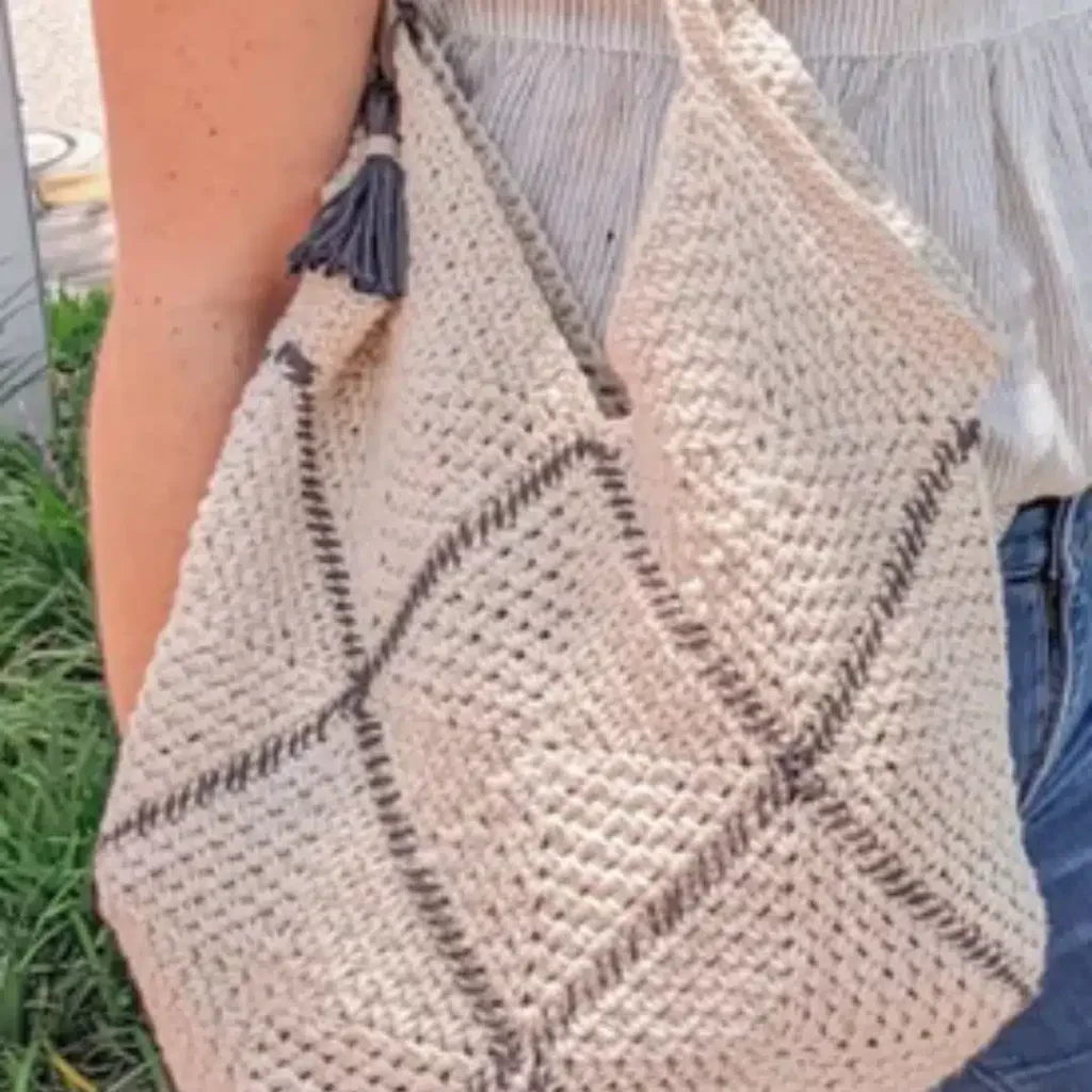 50+ Fabulous Free Bag Patterns 41 13 moss stitch squares