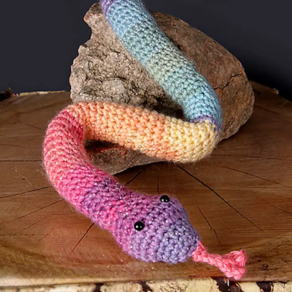 23 Best Free Crochet Snake Patterns 9 Hissy Snake Amigurumi