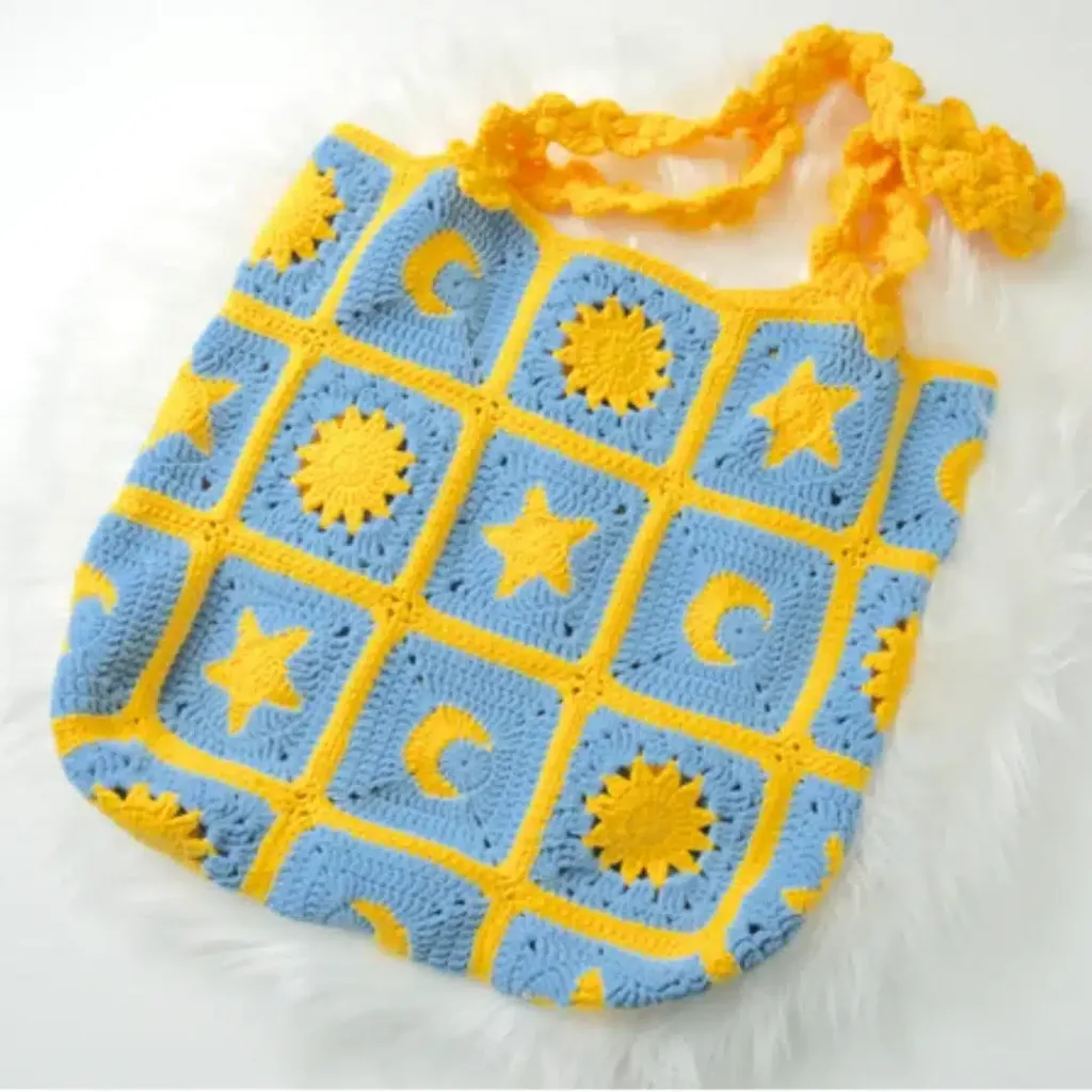 Star Granny Square Bag