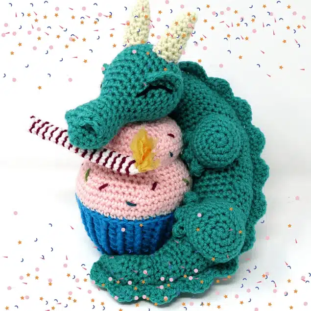 16 Best Free Crochet Dragon Patterns for Beginners & Experts 14 Wonder the Birthday Dragon Free Crochet Pattern