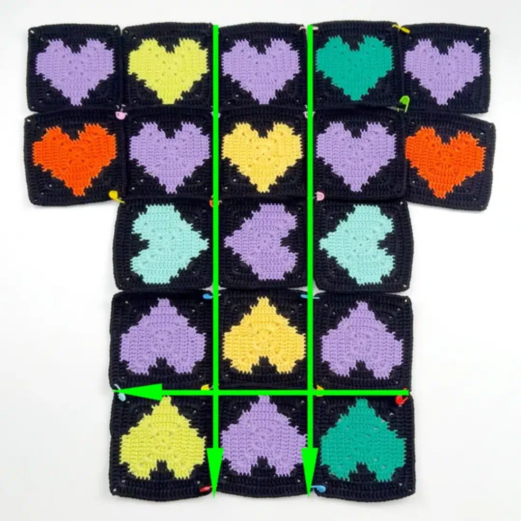 Heart Granny Square Tote Bag