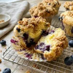 Blueberry Cream Cheese Muffins with Streusel Topping