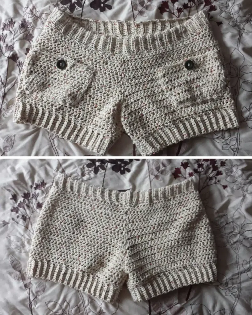Comfy Cotton Shorts -free crochet pattern