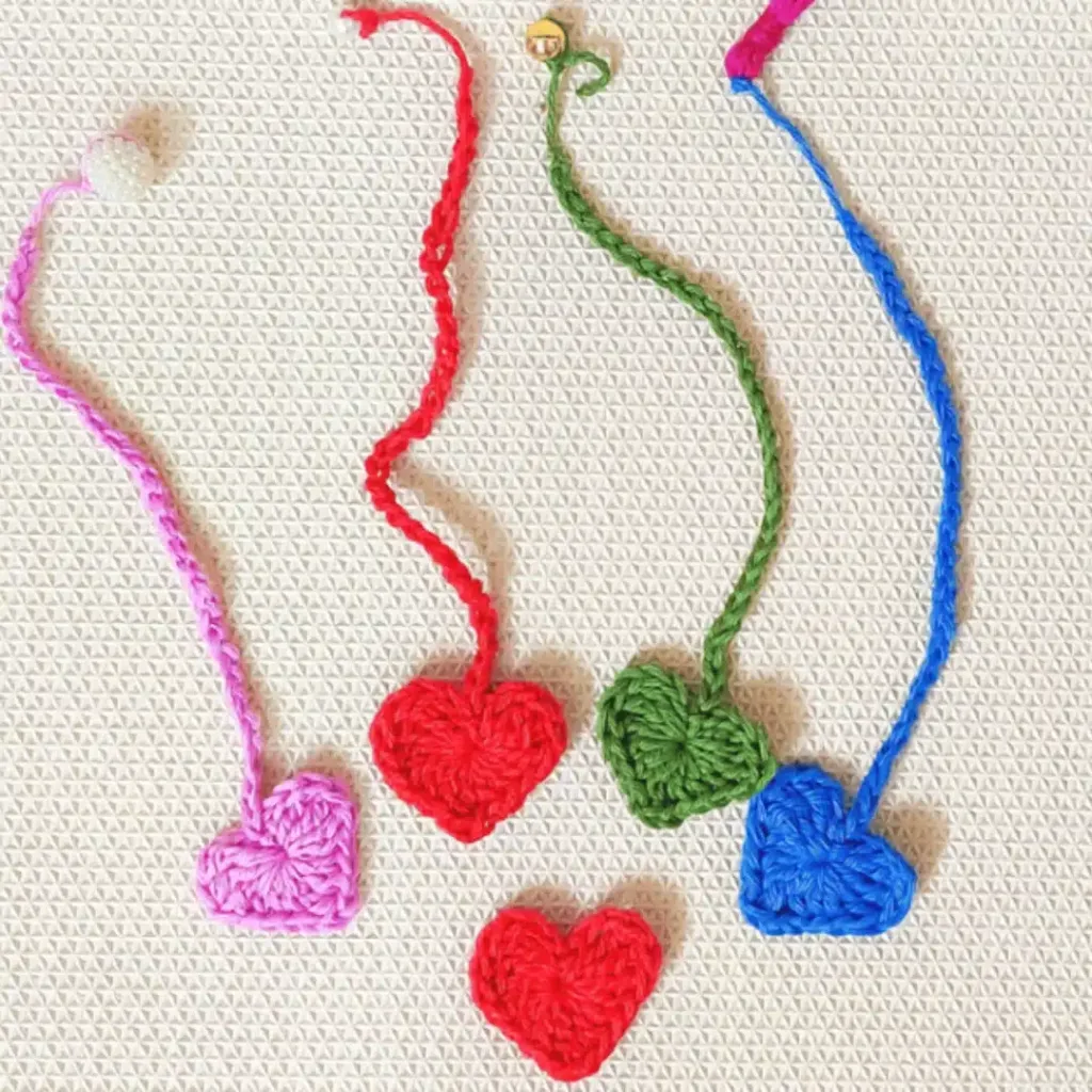 Crochet Heart Bookmark