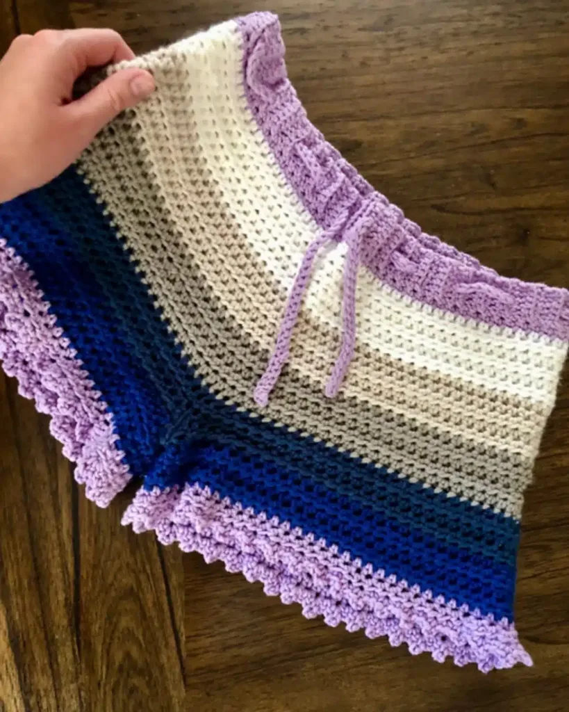 Heavy worsted yarn crochet shorts