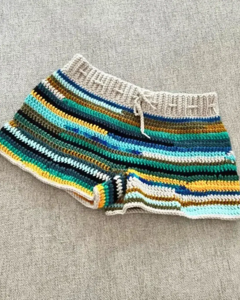 Scrap Yarn Crochet Shorts Pattern