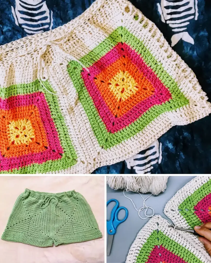 Starburst Granny Square ShortsSkirt Pattern