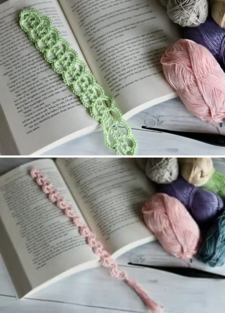 crescent crochet bookmark pattern curves