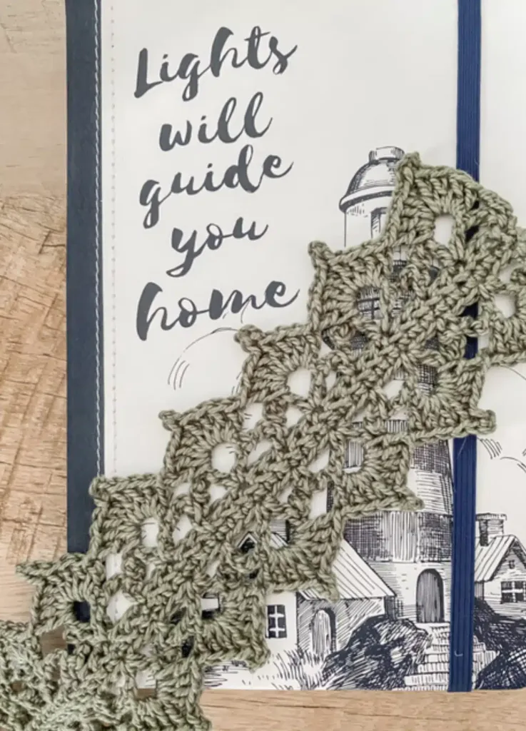 crochet bookmark pattern repeats elegantly