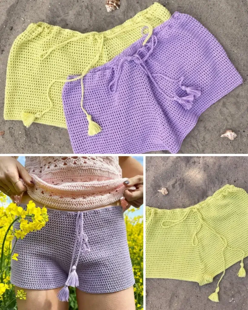intermediate crochet shorts free pattern
