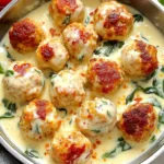 Chicken Ricotta Meatballs (Creamy Alfredo!)