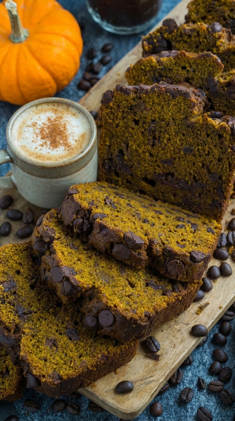 Chocolate Chip Pumpkin Spice Latte Bread