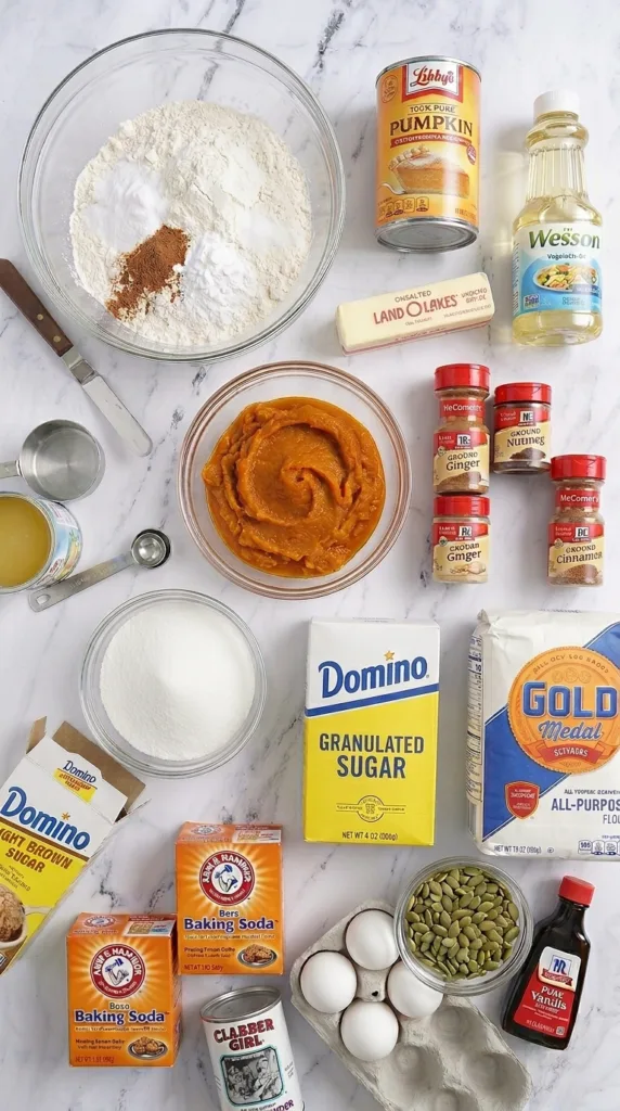 Moist Spiced Pumpkin Bread with Pepitas (1-Hour Bake!) 9 Key ingredients for this Pumpkin Bread