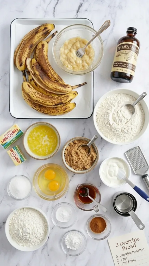Key ingredients for this Banana Bread