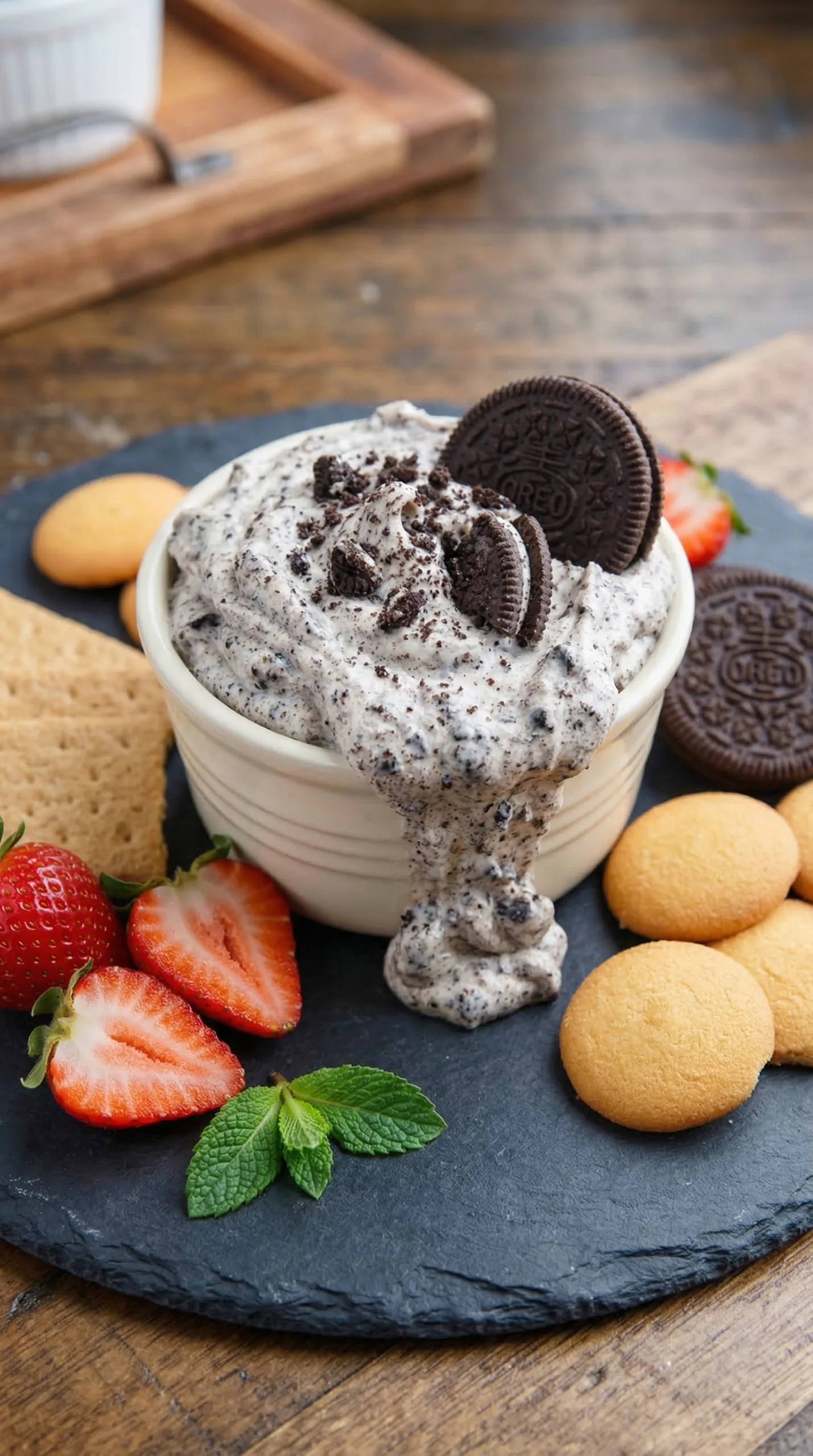 10-Minute Oreo Cheesecake Dip (Dairy-Free!)