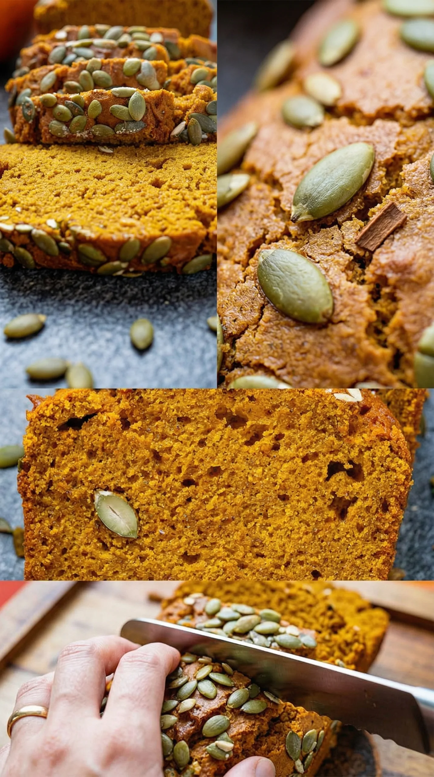 Moist Spiced Pumpkin Bread with Pepitas (1-Hour Bake!)