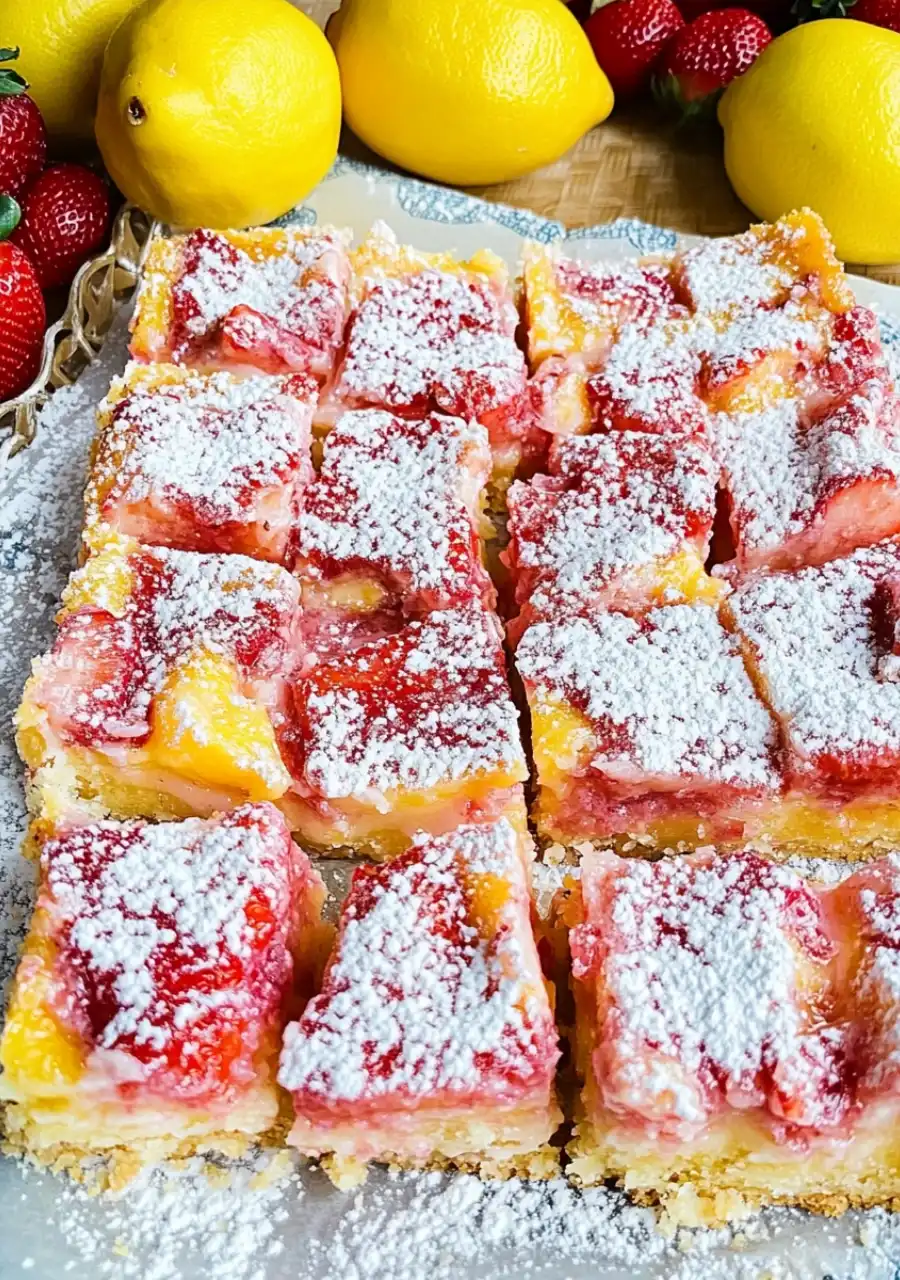 Strawberry Lemonade Bars (40-Minute Dessert!)