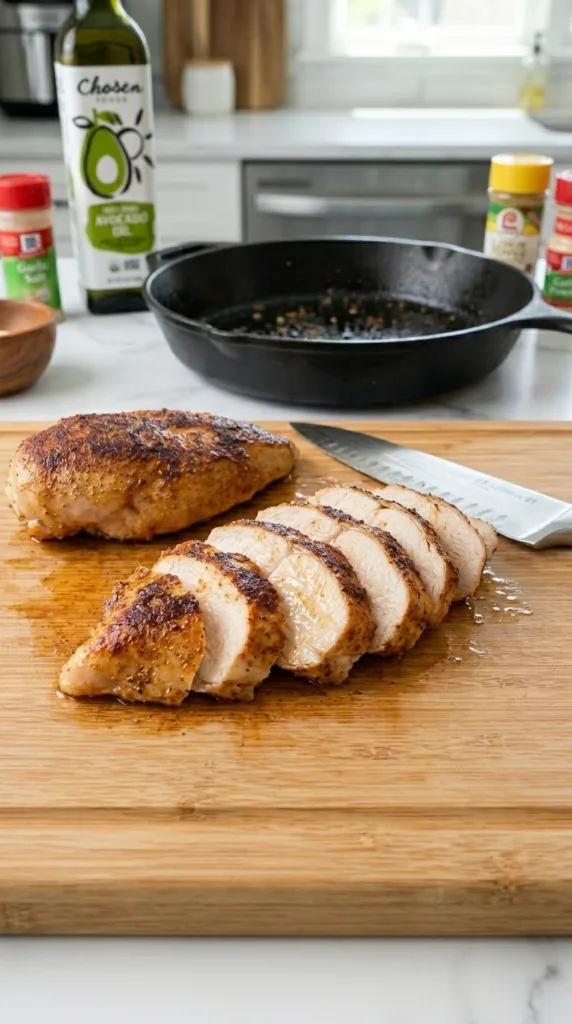 Best Juicy Chicken 101 Recipe 16 Sliced juicy chicken breast—golden crust, tender and flavorful inside