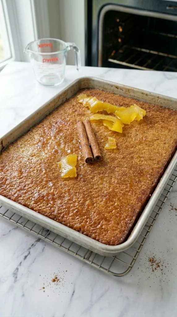 lemonopita ready to serve it