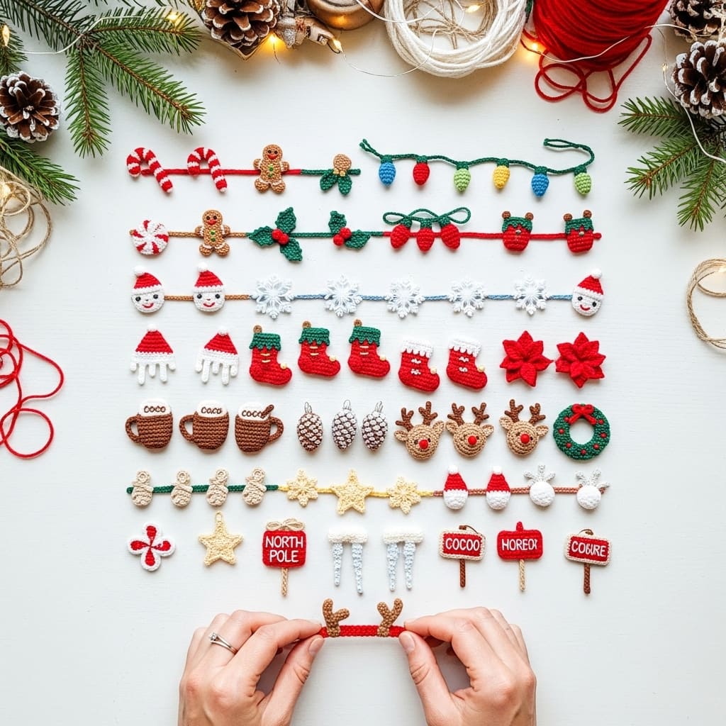 20 Christmas Crochet Bracelets Ideas