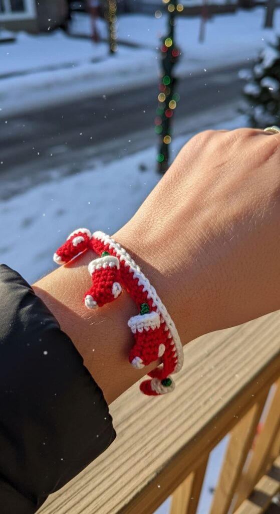 Christmas Stocking Mini Charm Bracelet