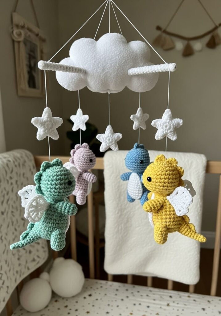 Crochet Dragon Baby Mobile - Crochet Dragon Ideas: 25 Amazing Projects