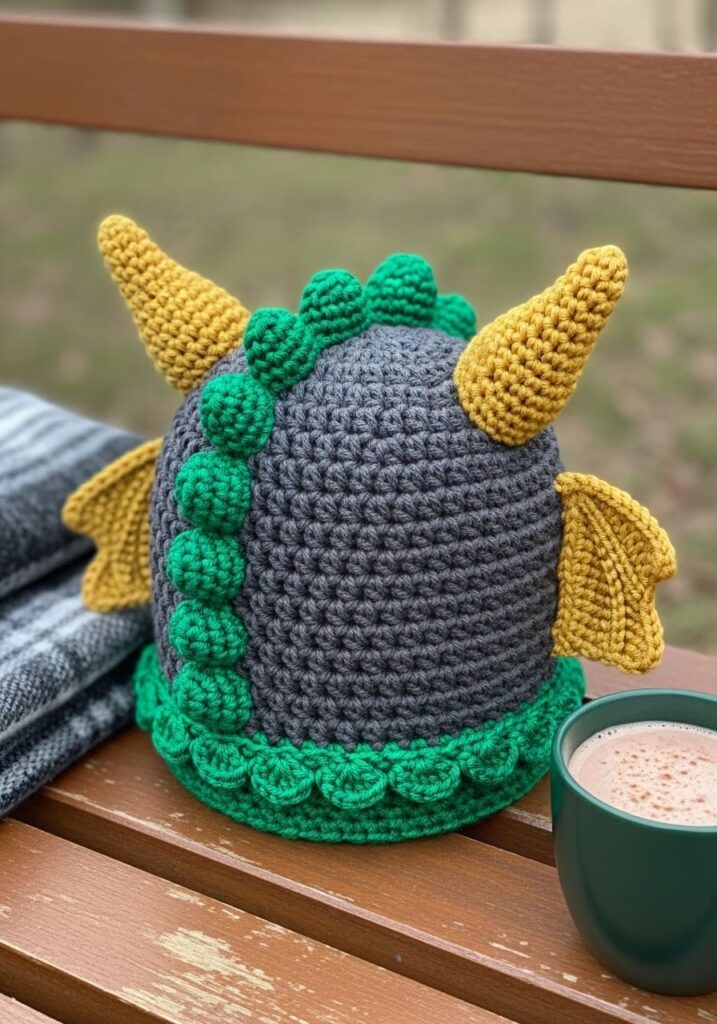 Crochet Dragon Beanie Hat - Crochet Dragon Ideas: 25 Amazing Projects