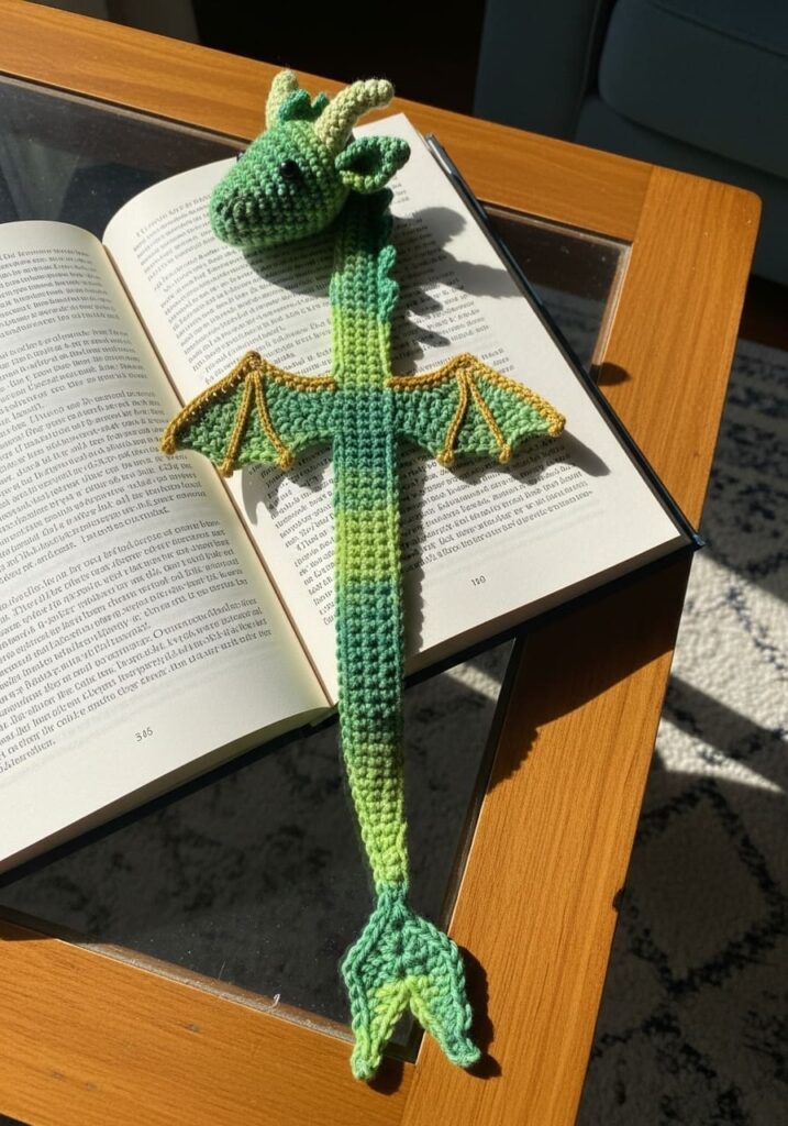 Crochet Dragon Bookmark - Crochet Dragon Ideas: 25 Amazing Projects