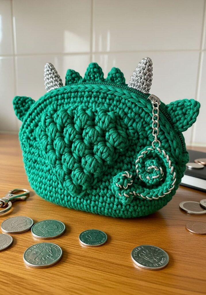 Crochet Dragon Coin Pouch - Crochet Dragon Ideas: 25 Amazing Projects