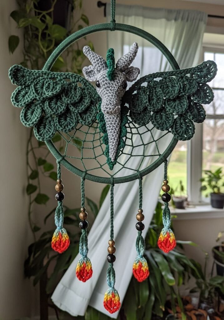 Crochet Dragon Dreamcatcher - Crochet Dragon Ideas: 25 Amazing Projects
