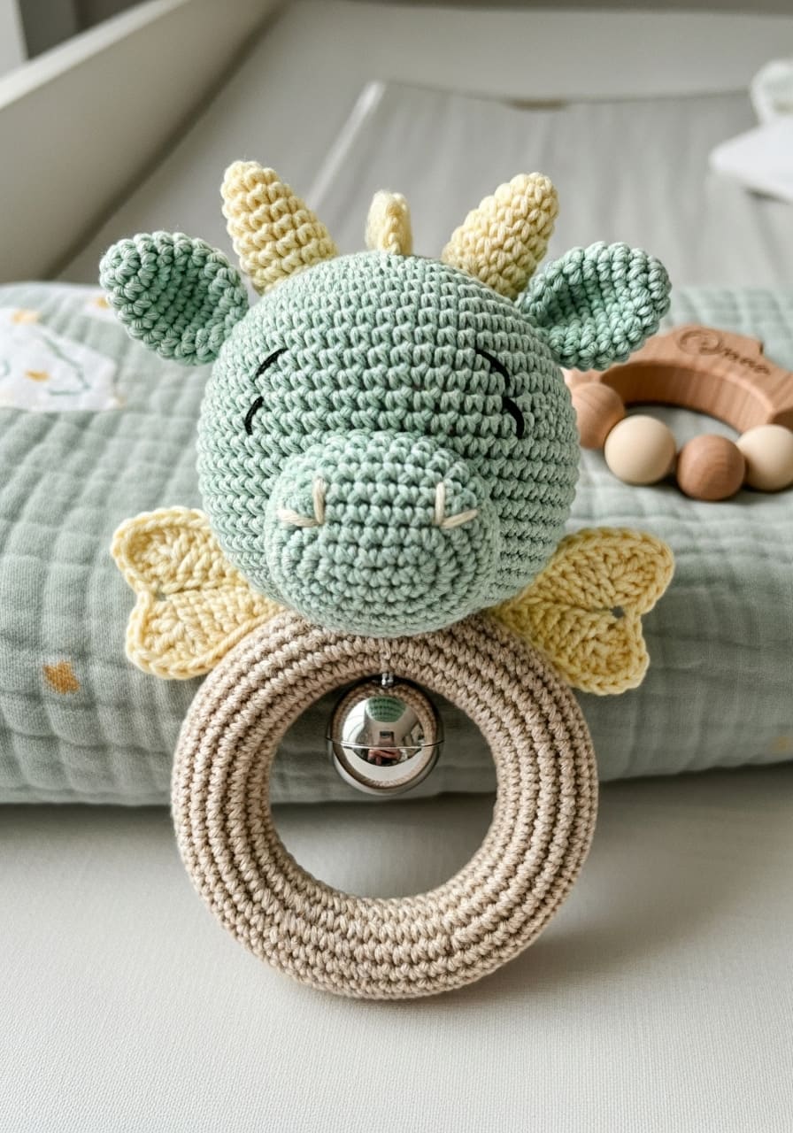 Crochet Dragon Rattle Toy - Crochet Dragon Ideas: 25 Amazing Projects