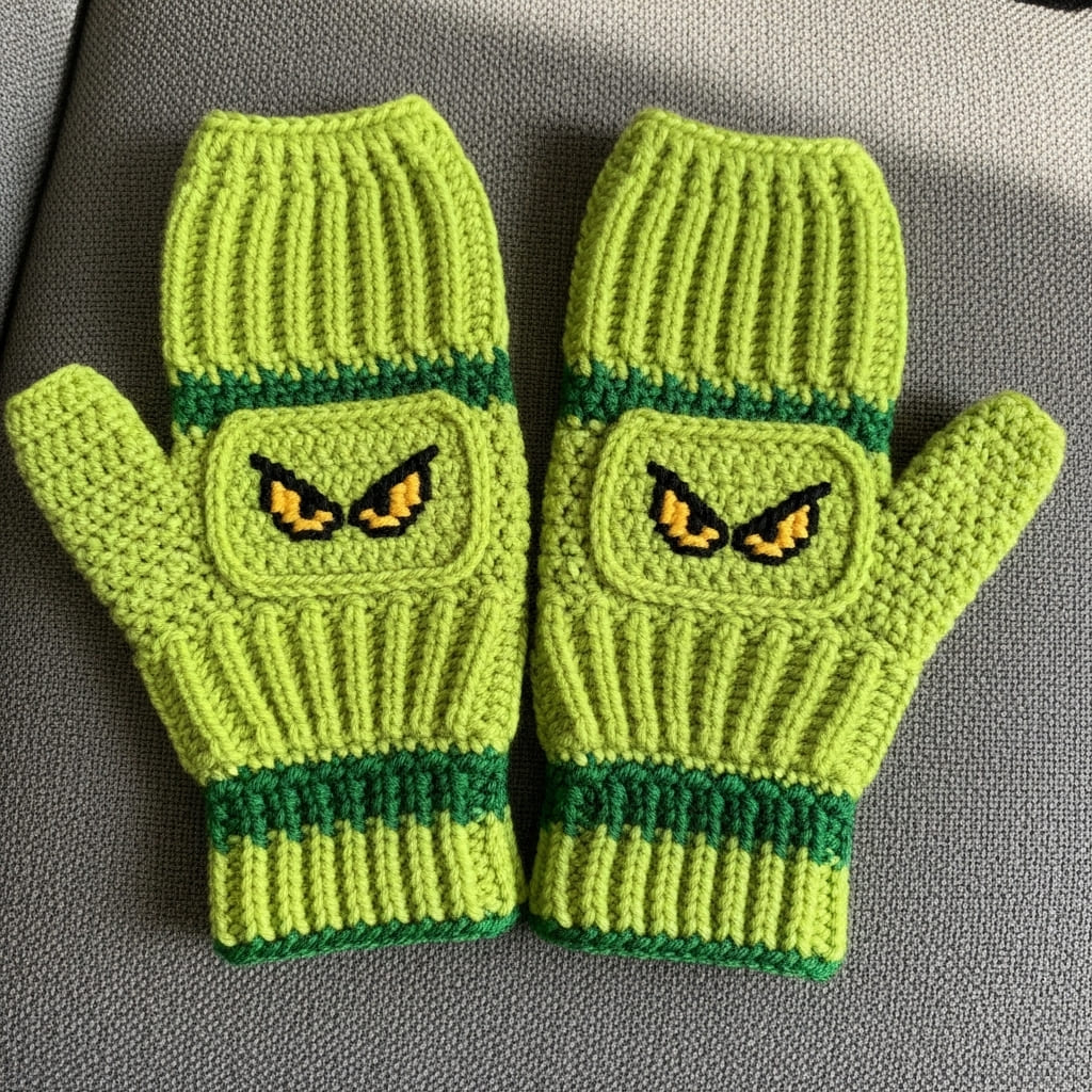 Crochet Grinch Fingerless Gloves Ideas & Inspiration