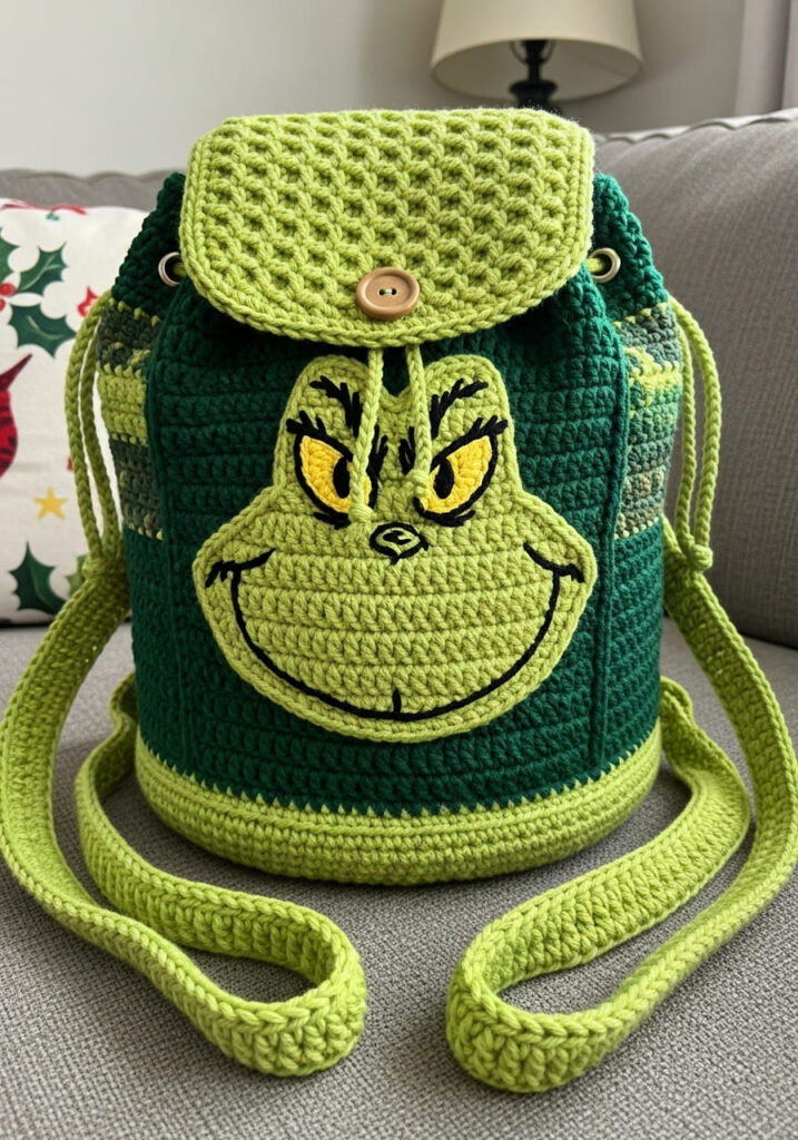 Grinch Backpack Crochet Ideas