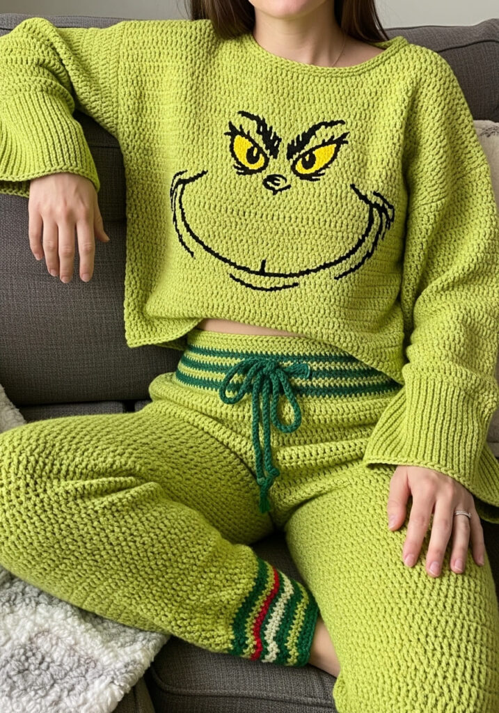 Grinch Crochet Pajama
