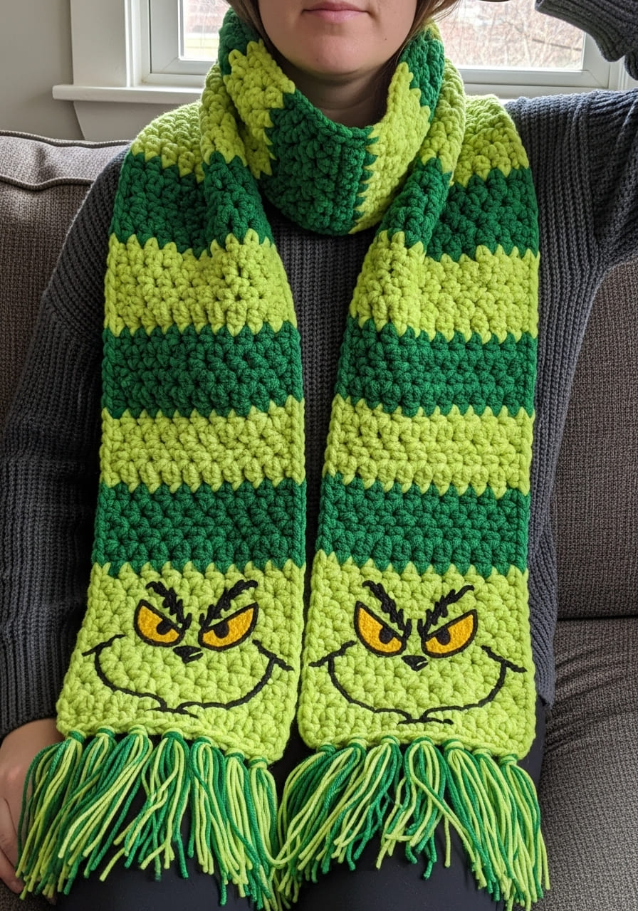 Grinch Crochet Scarf Ideas for Cozy Winter Inspiration