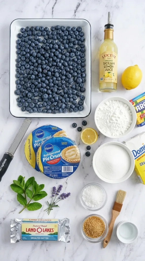 Key ingredients for Blueberry Pie