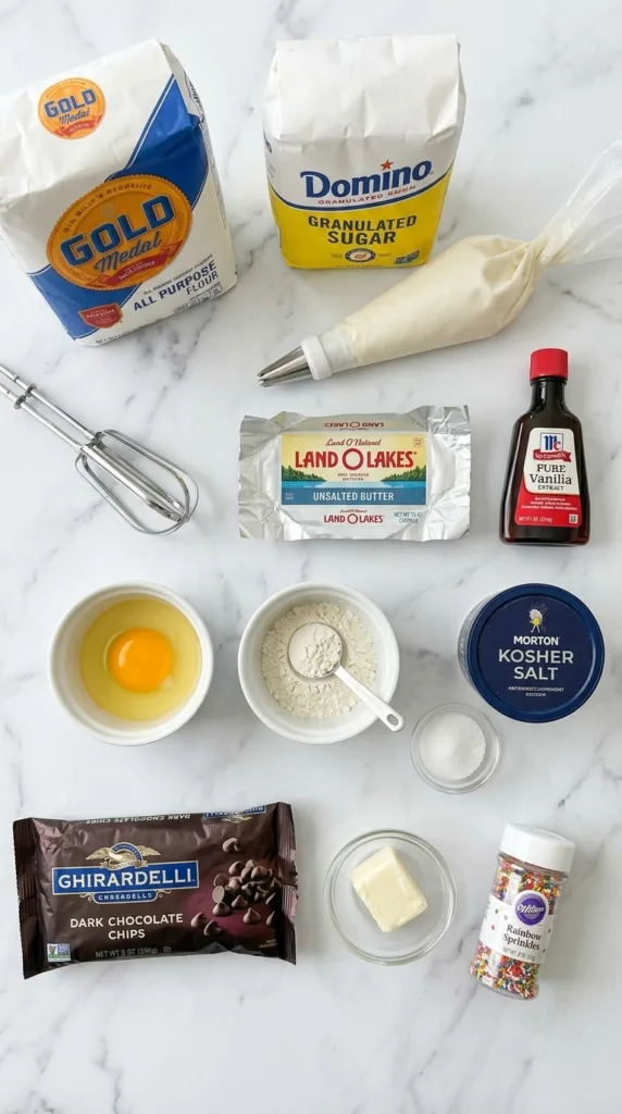 Key ingredients for Piped Butter Cookies – Danish Style