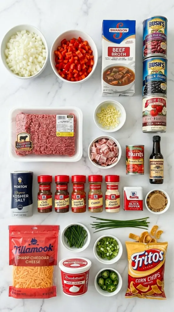 Key ingredients for this The Best Chili Recipe