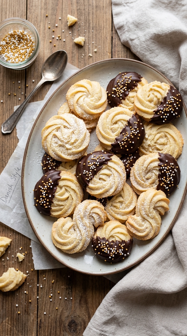 Piped Butter Cookies – Danish Style