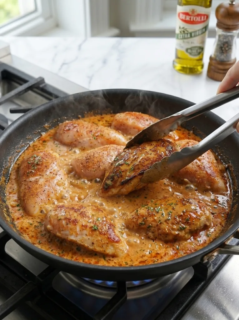 Creamy Cajun Chicken with Amazing Air Fryer Potatoes 18 Cajun chicken coated in creamy Cajun sauce ready to serve