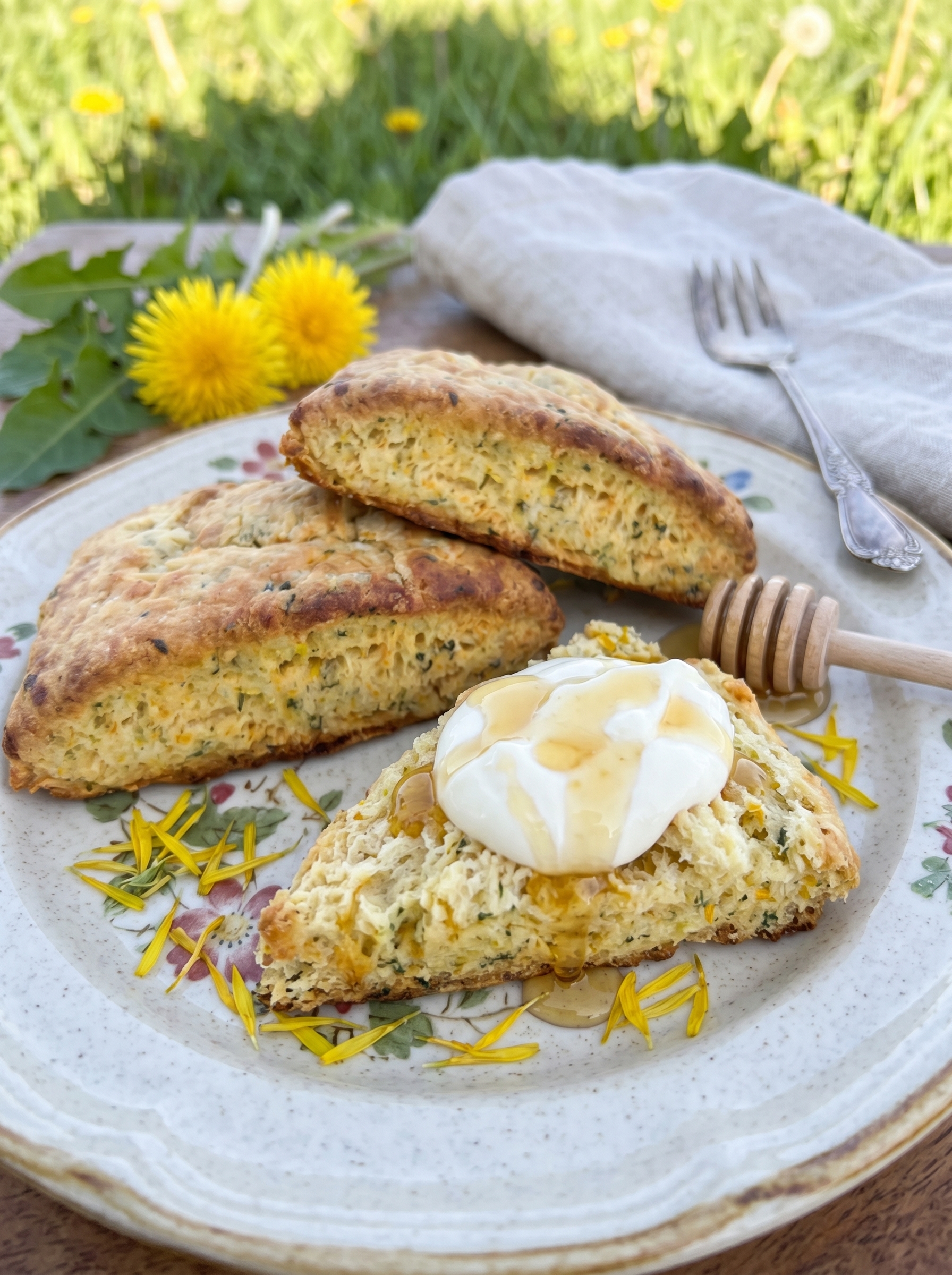 Dandelion Cream Scones