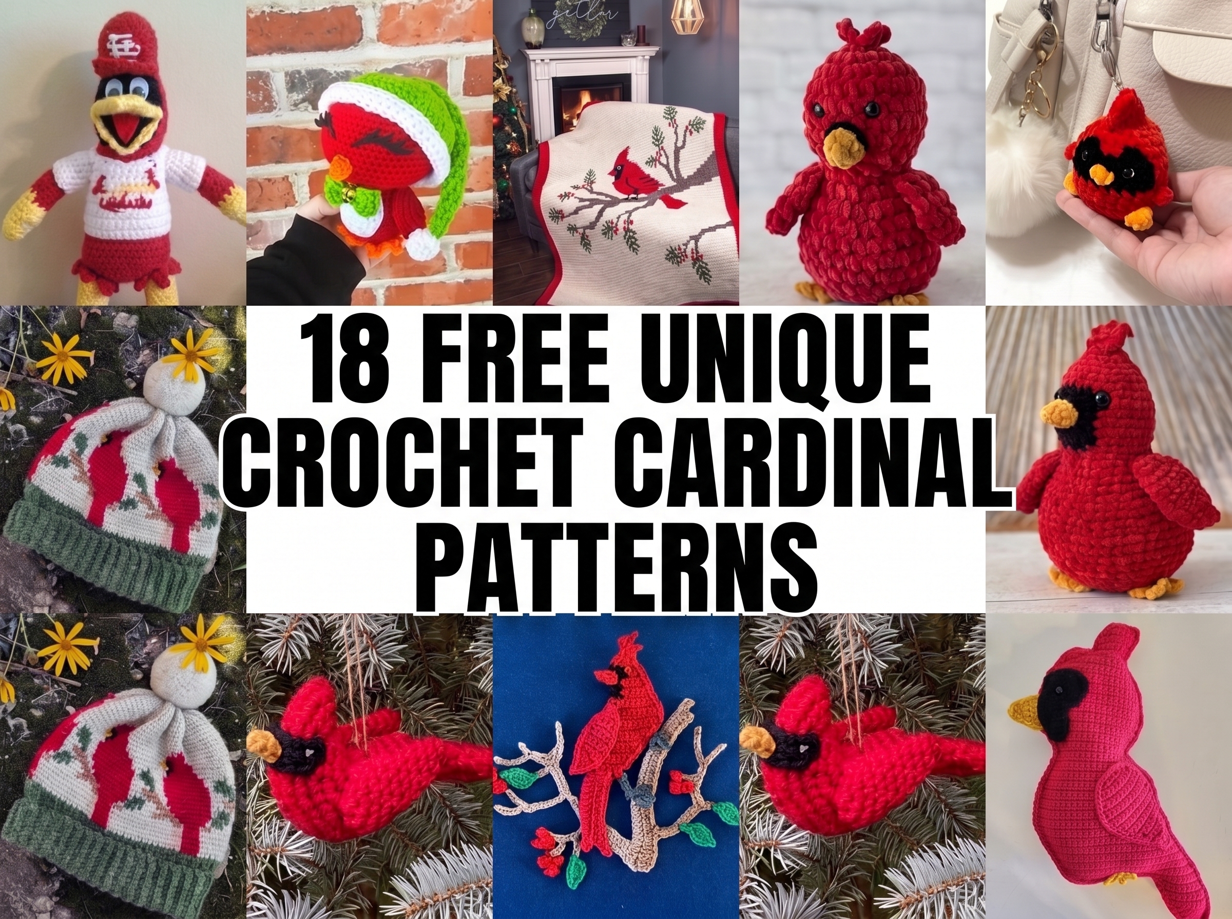 18 Free Unique Crochet Cardinal Patterns