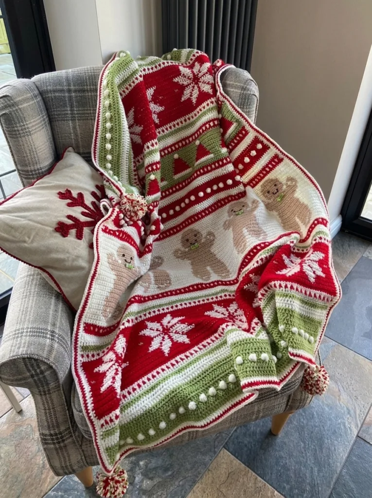 20 Free Crochet Christmas Blanket Patterns 5 Crochet Christmas Eve Wishes blanket pattern
