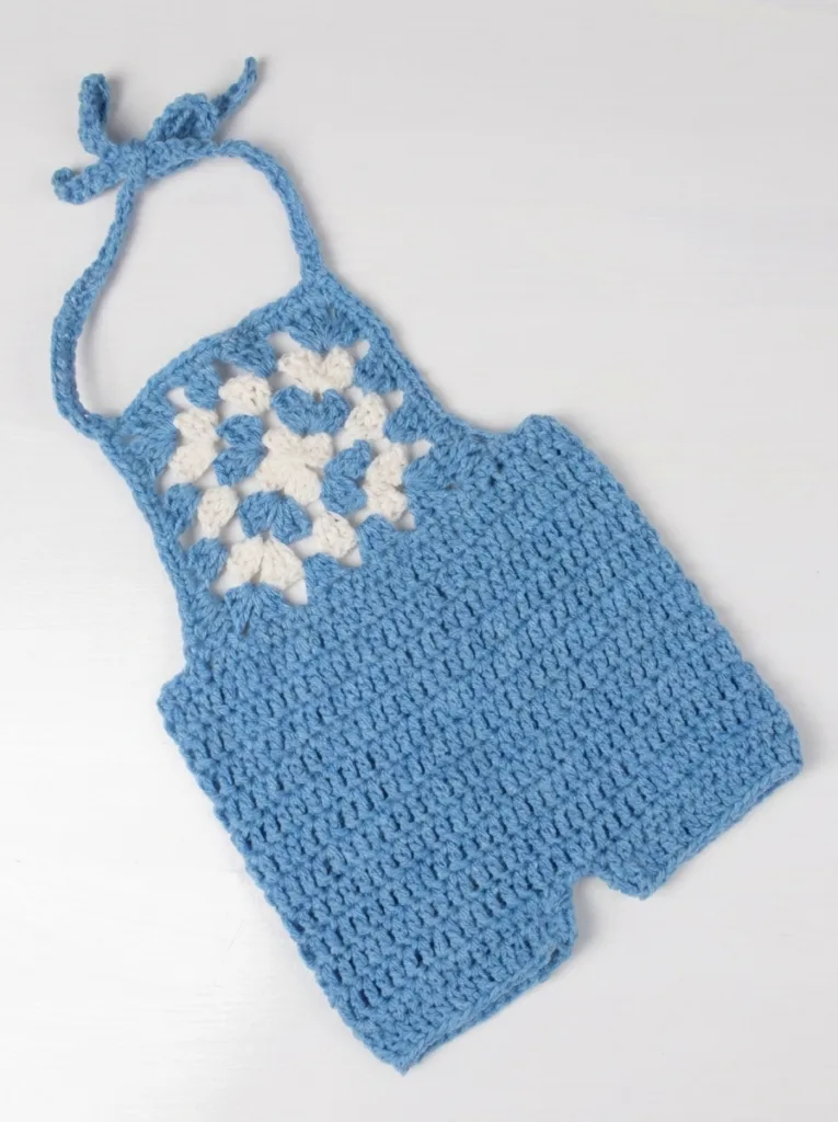 Crochet granny square baby romper pattern, Croby Patterns