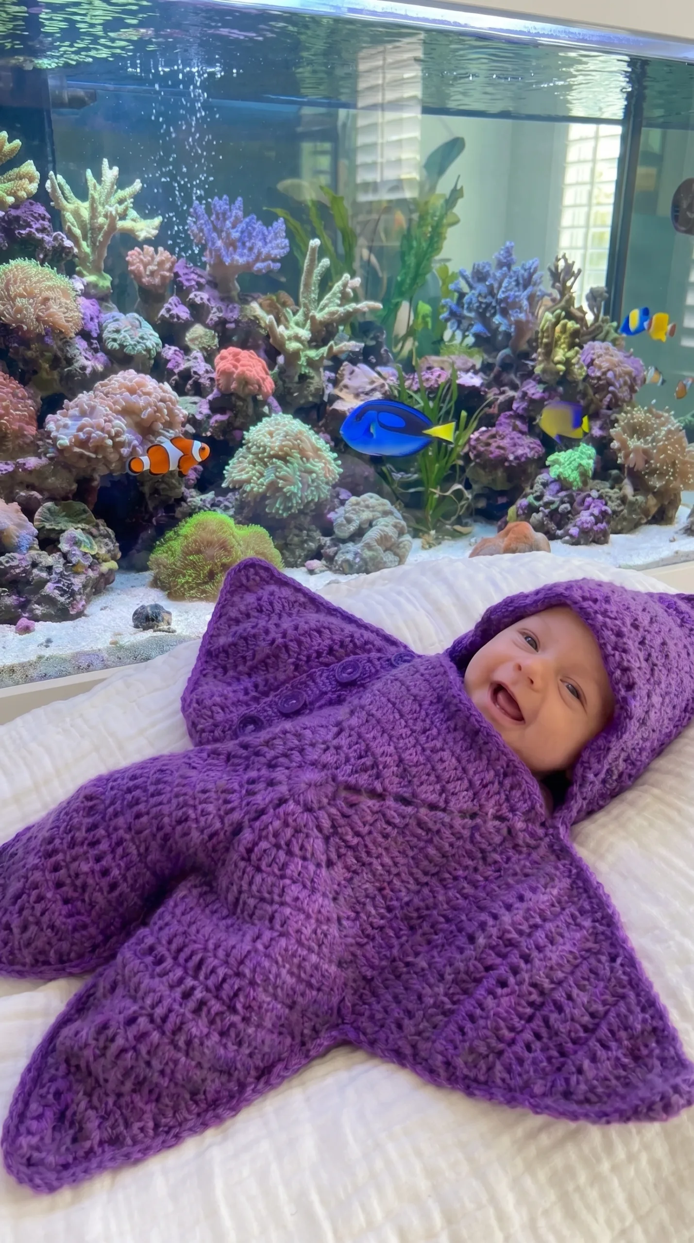 Purple Star Cocoon Crochet Pattern (Free) — Hooded Baby Bunting