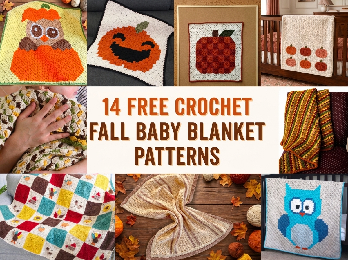 14 Free Crochet Fall Baby Blanket Patterns